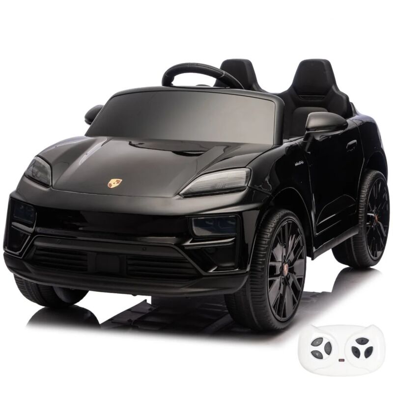 Auto Elettrica Per Bambini Porsche Macan Turbo Vernice Spray 1 A 6 Anni - Veicolo A Batteria Con Licenza Ufficiale, Ruote In Eva, Ammortizzatori & Bluetooth - Auto Per Bambini Da 12v Con Telecomando,