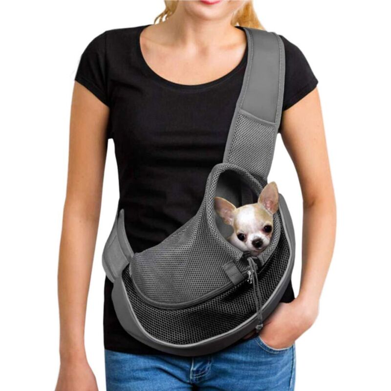 Borsa Da Trasporto Portatile Per Cani, Borsa A Tracolla In Rete Traspirante Per Cani E Gatti, Borsa A Tracolla Per Cuccioli, Borsa A Tracolla Regolabile, Borsa Da Viaggio Per Piccoli Animali, Cane, S