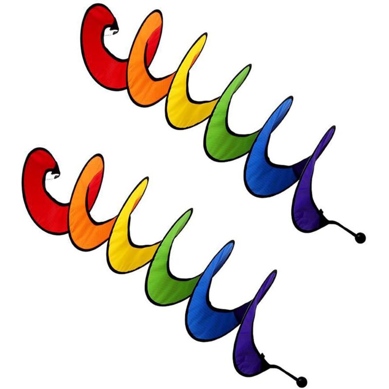 2 Pezzi Mulino A Vento A Spirale Arcobaleno Girandola A Vento Mulino A Vento A Spirale Arcobaleno Girandola Da Campeggio Protezione Uv E Durevole Campanelli Eolici Colorati Decorazione Da Giardino
