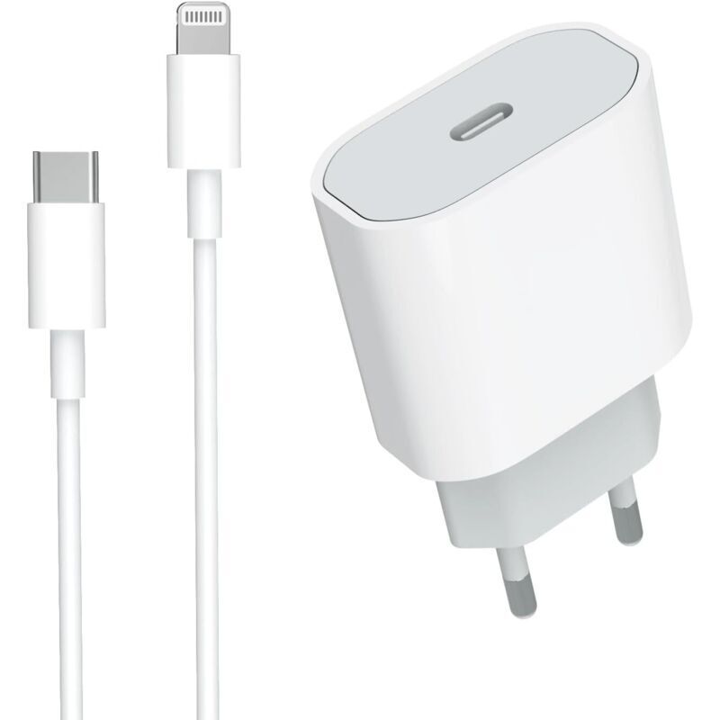 Caricabatterie Rapido Usb-c Da 20 W, Caricabatterie E Cavo Di Ricarica Per Iphone Certificati Mfi, Adattatore Pd 3.0 E Cavo Da Usb-c A Lightning Da 1 M Per Iphone 14/14 Pro/14 Pro Max/14 Plus/13/12/11