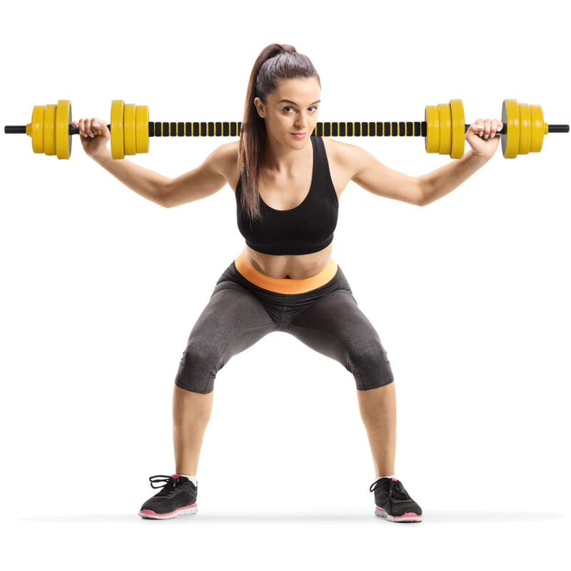 Set Manubri Regolabili 2 In 1 Con Barra Bilanciere, Pesi Manubri Pesi Con 12 Dischi Per Allenamento Casa/palestra, Nero E Giallo