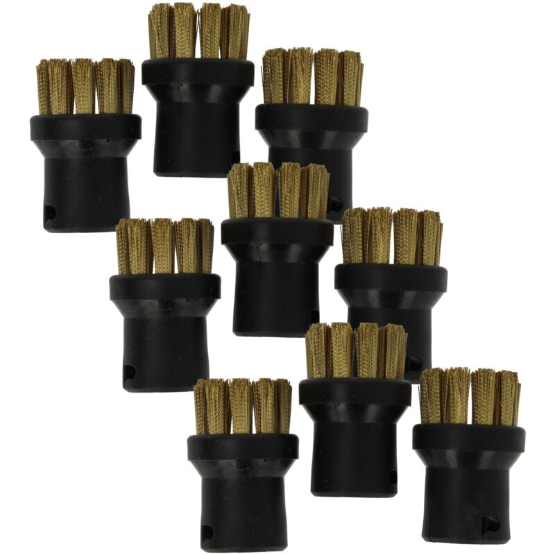 9x Spazzola Rotonda Compatibile Con Kärcher Sc 2 Premium White, Sc 3, Sc 3.000, Sc 3 Easyfix, Sc 3.100 B Pulitore A Vapore - Spazzola A Vapore - Vhbw