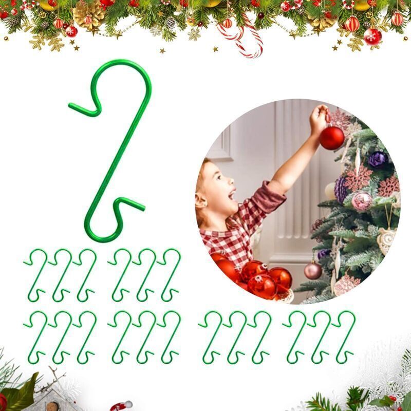100 Ganci Natalizi, Ganci Natalizi In Metallo, Palline Di Natale A Forma Di S, Clip Per Palline Di Natale, Ganci Per Decorazioni Per L'Albero Di Natale, Ganci Per Palline Di Natale, Ganci Per Ornament