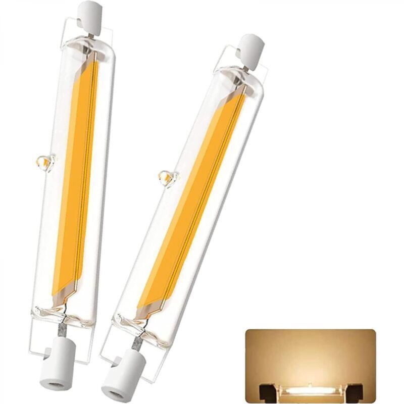 Confezione Da 2 Lampadine Led R7s, 78 Mm, 1200 Lumen, 10 W Equivalenti A Una Lampadina Alogena Da 100 W, 360 Gradi, Non Dimmerabili, Led R7s Sottili Da 189 Mm Per Plafoniere/pavimenti, Bianco Freddo 6