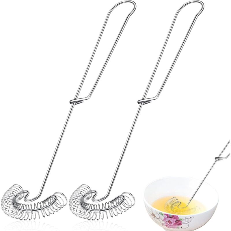 [mai Usato]frusta Piatta A Spirale, 2 Fruste A Spirale, Frusta Separatrice, Sbattitore Manuale Per Uova, Fruste Per Neve In Acciaio Inossidabile, Mescolatore Da Cucina Multifunzione, Utensile Da Cucin