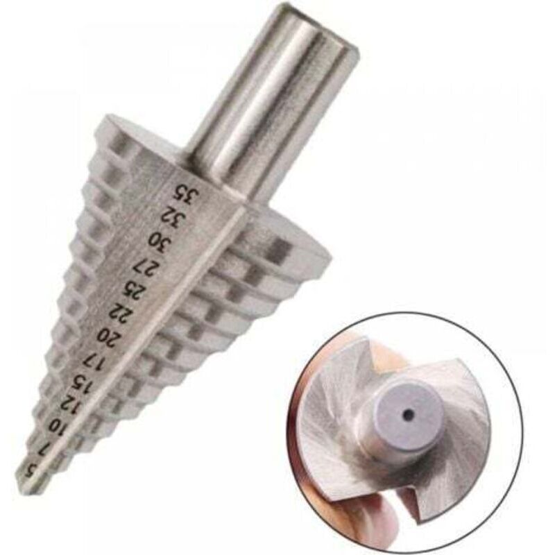 Punta Da Trapano Conica A Gradini, 13 Gradini 5 Mm-35 Mm Punta Da Trapano A Gradini Hss 4241 Punta Da Trapano A Gradini Utensile Per Foratura In Titanio Con Punta Esagonale Kit Di Utensili Hss Per Acc