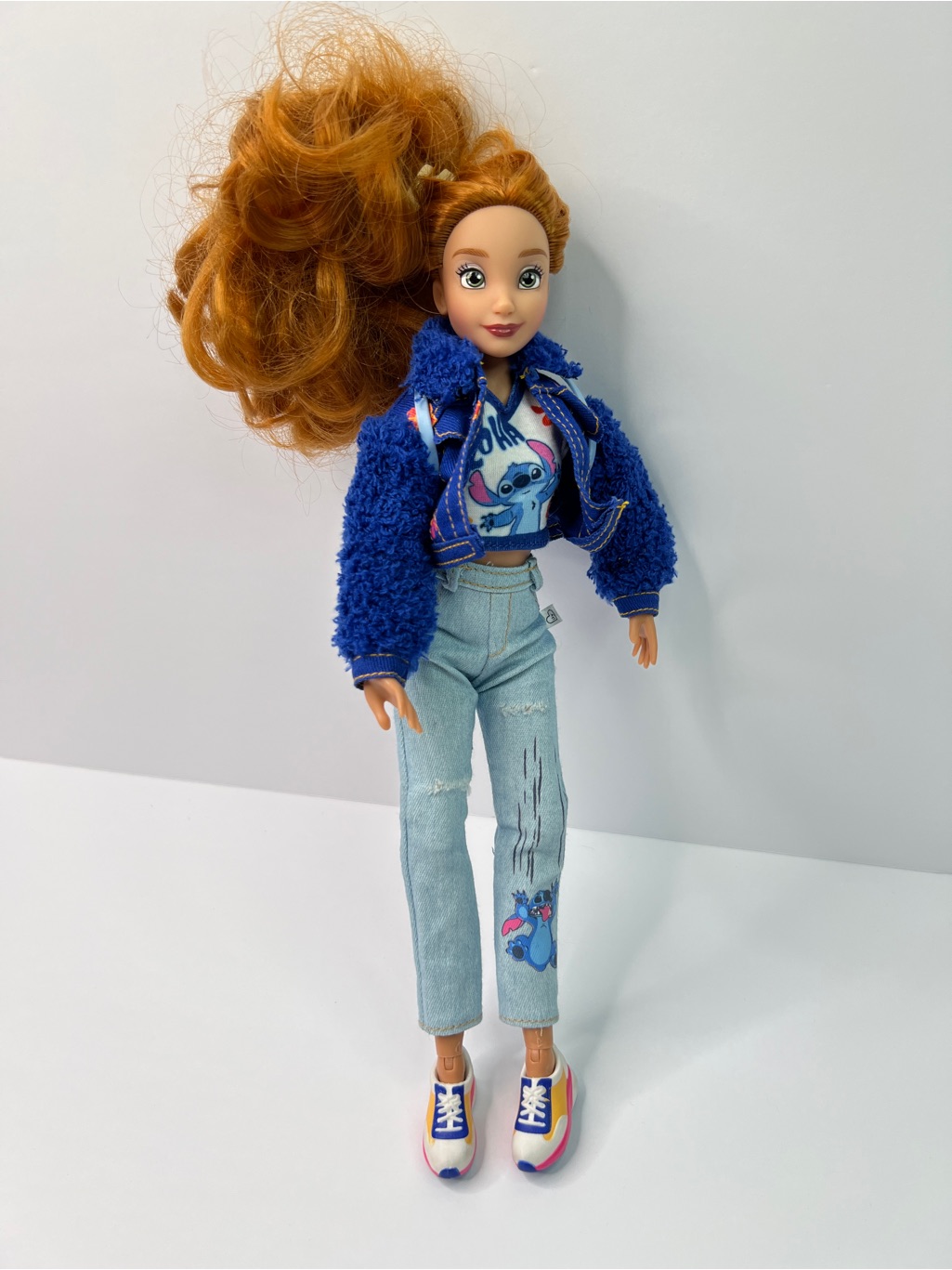 Disney Toys | Disney 12” Ily 4ever Stitch Red Hair Doll W/Clothing, Backpack & Shoes Good Hair | Color: Blue/Pink | Size: 12”