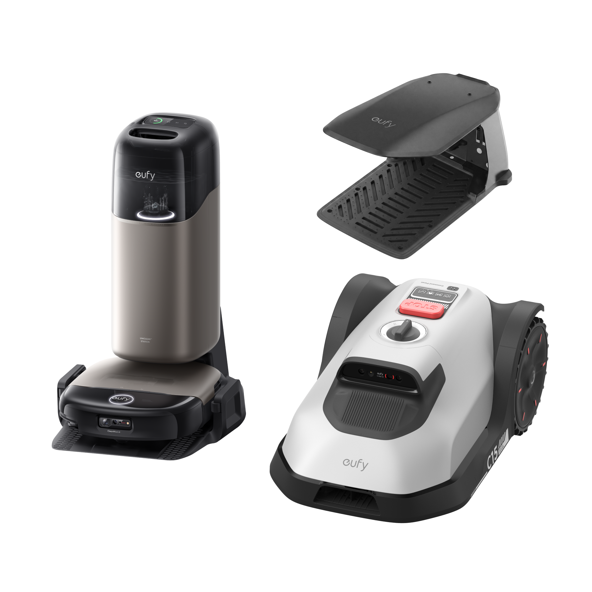 eufy Mähroboter C15 und eufy Saug- und Wischroboter HydroJet S2 Image