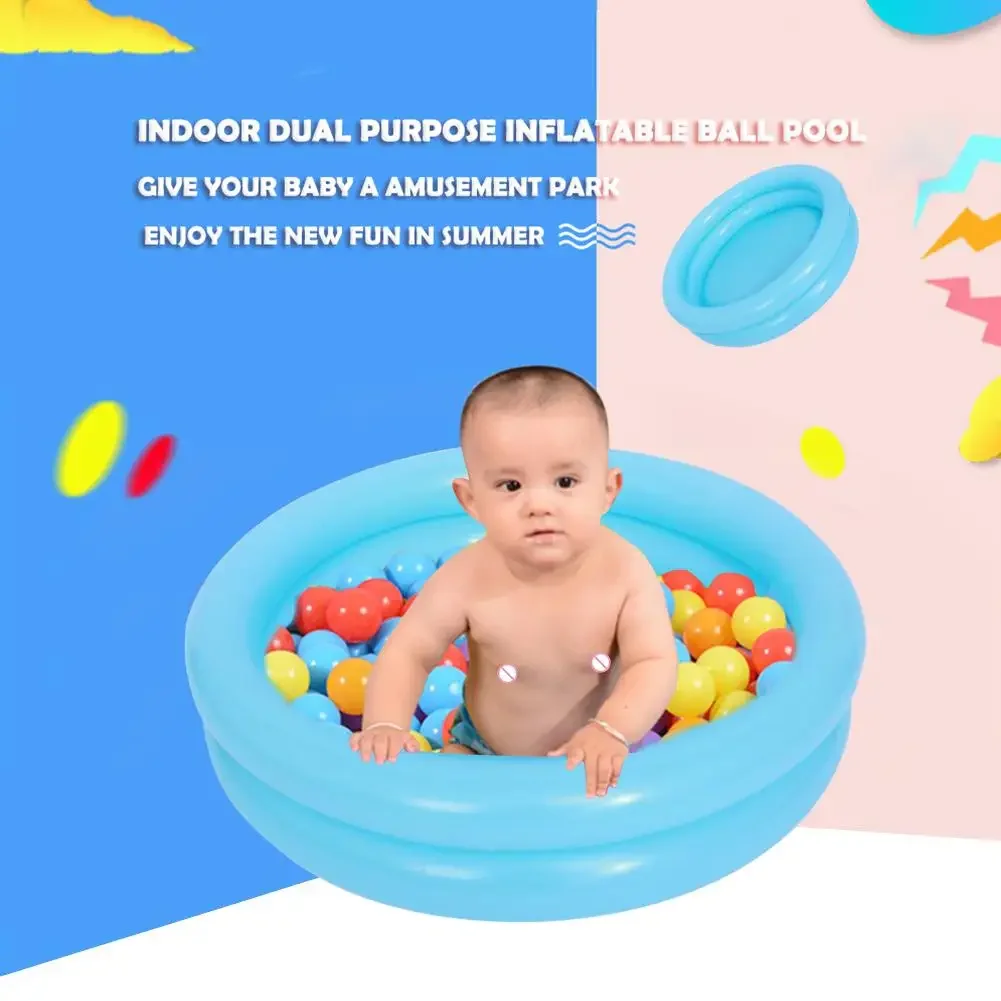 Sommer Baby aufblasbarer Pool tragbare Kinder im Freien Plans ch becken Kinder 60cm rund Kinder Bad Schwimm ring Spielzeug Image