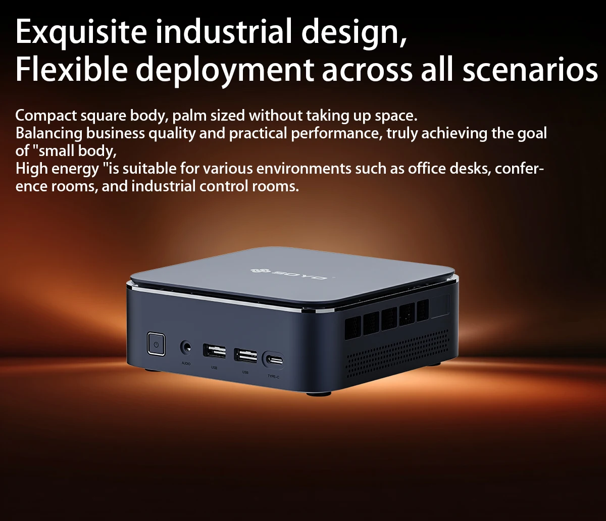 Mini-Computer SOYO M5 Mini-Computer CPU AMD Ryzen 3 4300U Speicher LPDDR4 16GB Arbeitsspeicher 512GB ROM Windows 11 Pro Desktop-Computer