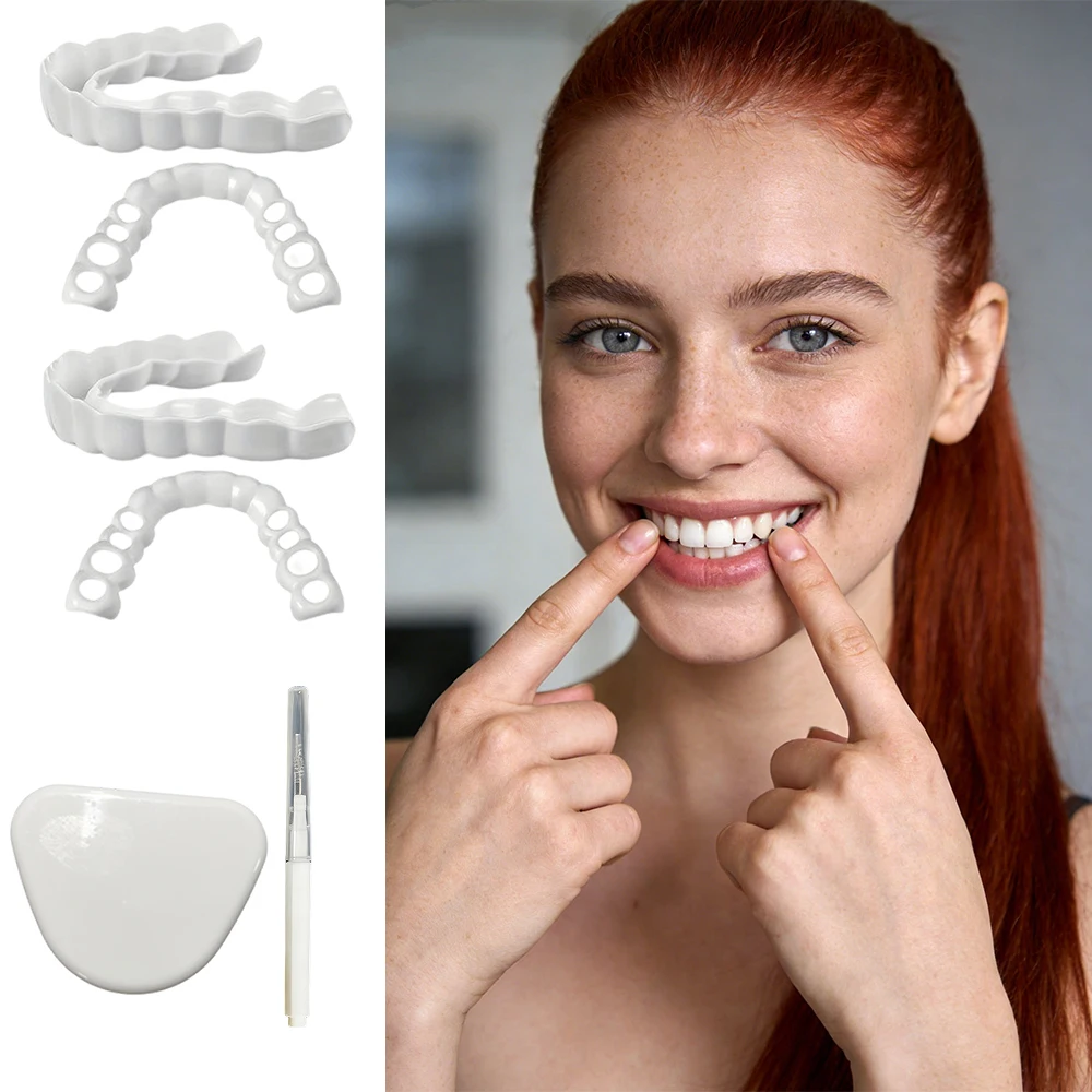 Cloud Soft Comfort Zahnersatz Wiederverwendbare Sofort-Lächeln-Whitening-Veneers aus Silikonmaterial Ohne Fremdkörpergefühl H2931 Image