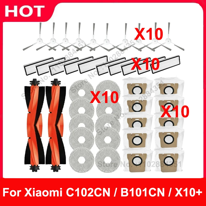 Kompatibel Für Xiaomi Mijia Omni 2 C102CN / B101CN / B116CN / X10 + Plus Teile Zubehör Roller Seite Pinsel hepa-Filter Mopp Staub Image