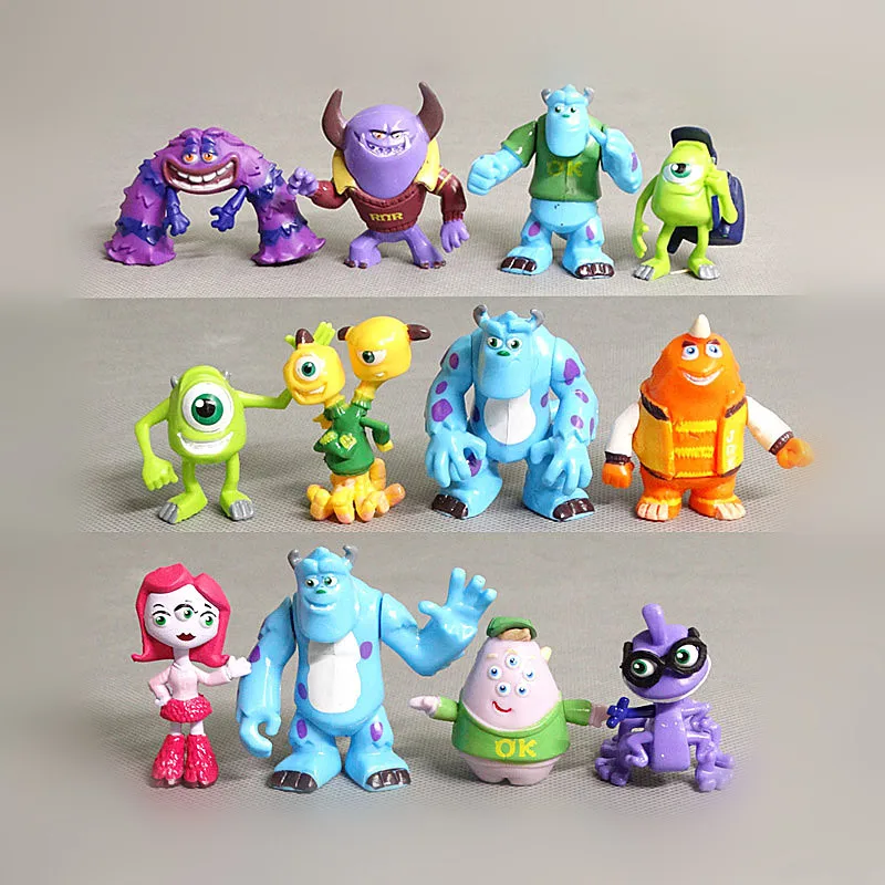 12-teiliges Monster AG Mini-Figuren-Set, Disney-lizenzierte PVC-Figuren, Schreibtischdekoration & Kindergeburtstagsgeschenk Image