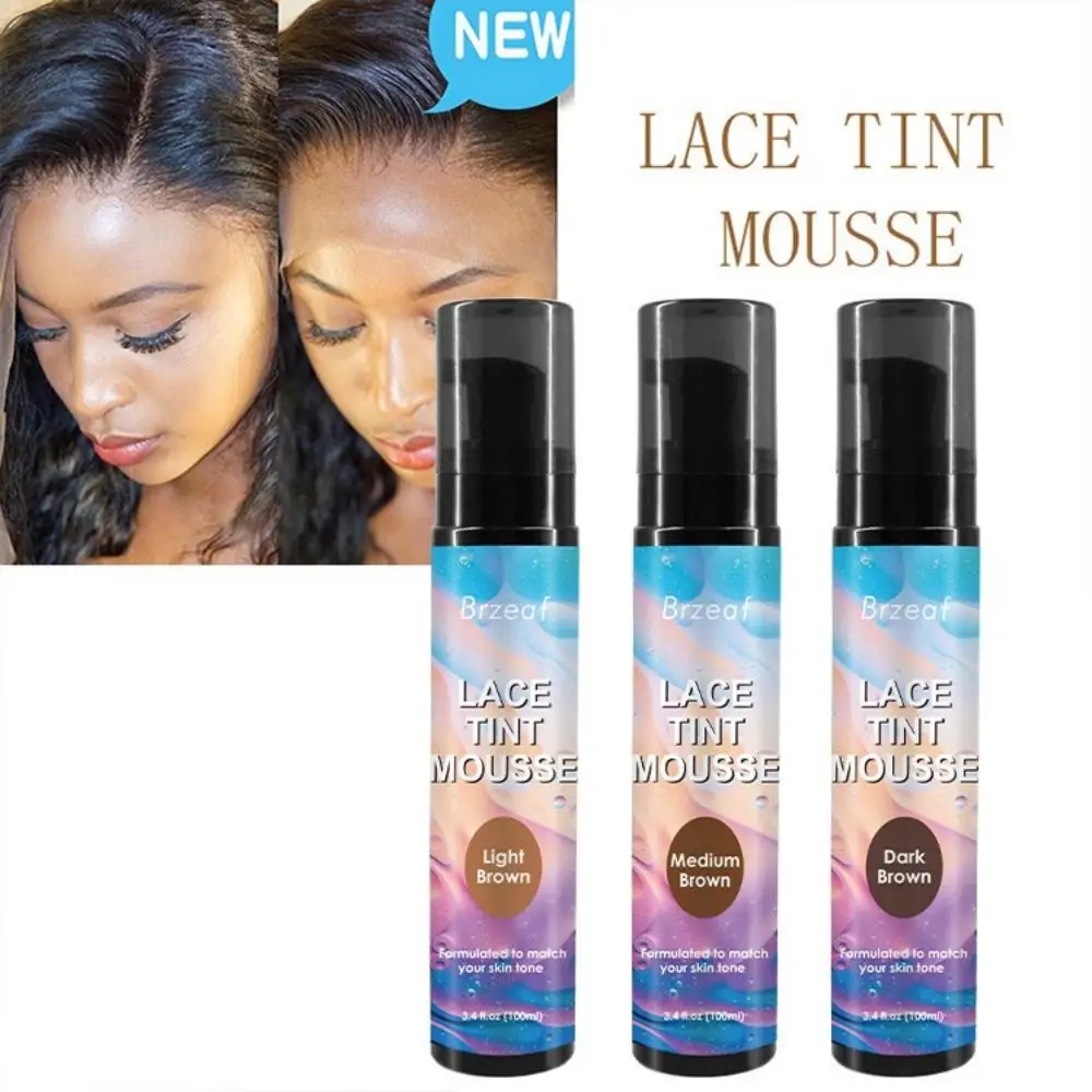 Spitzentönungsspray für Spitzenperücken Dunkelbraun Mittelbraun Hellbraun Spitzentönungsspray für Closures, Perücken und Frontal-Closures 100ml Image