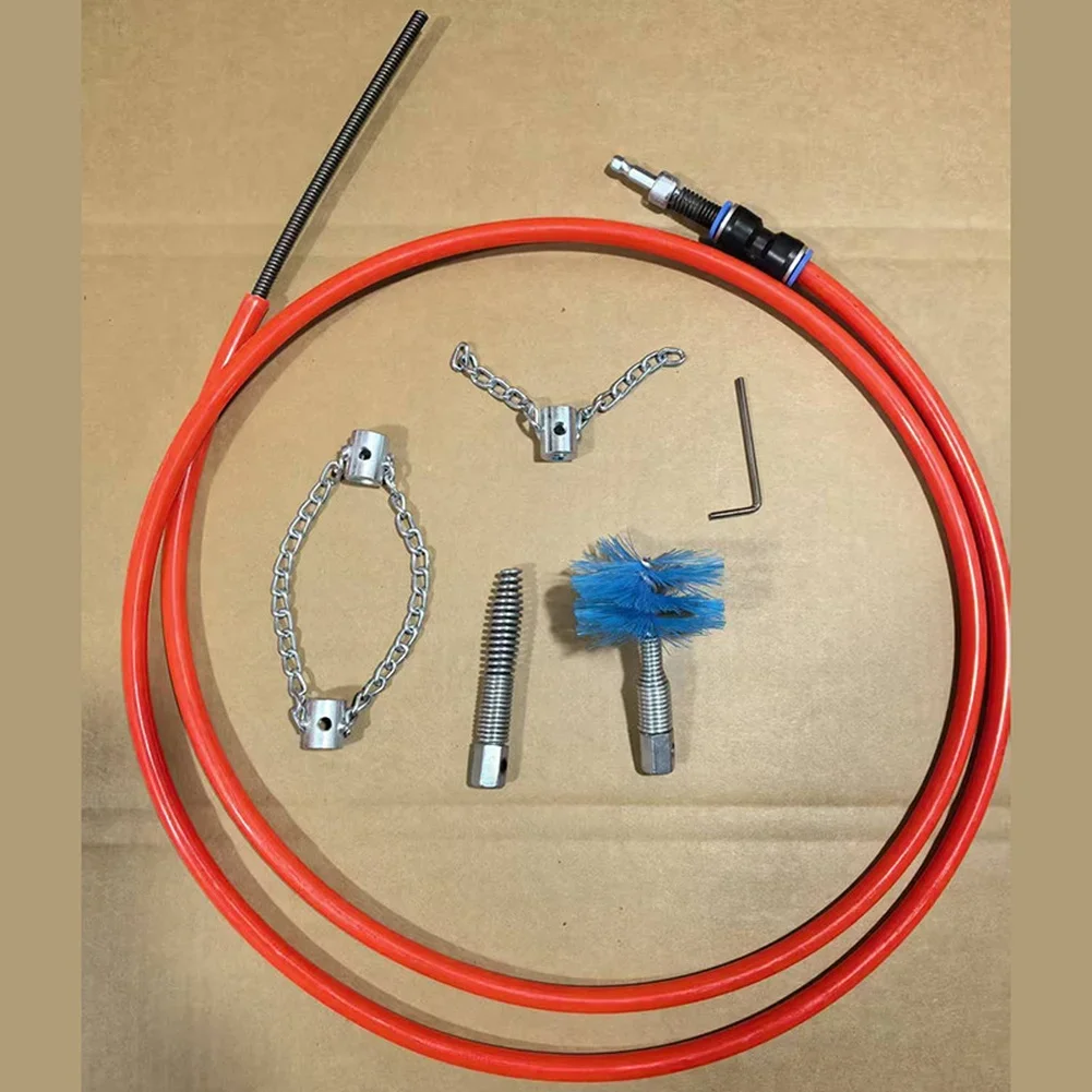 Manueller Handkurbel-Rohrreiniger aus Stahl für Toilette, Waschbecken, Dusche, Badewanne, Verstopfungsentferner, Reinigungswerkzeug, Rohrreiniger, 2m-15m Image