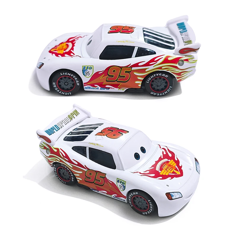 Disney Pixar Cars 95 Lightning McQueen Modellspielzeugauto der zweiten Generation, 1:55, Rennwagen-Spielzeug aus Metalldruckguss, Geburtstagsgeschenke Image