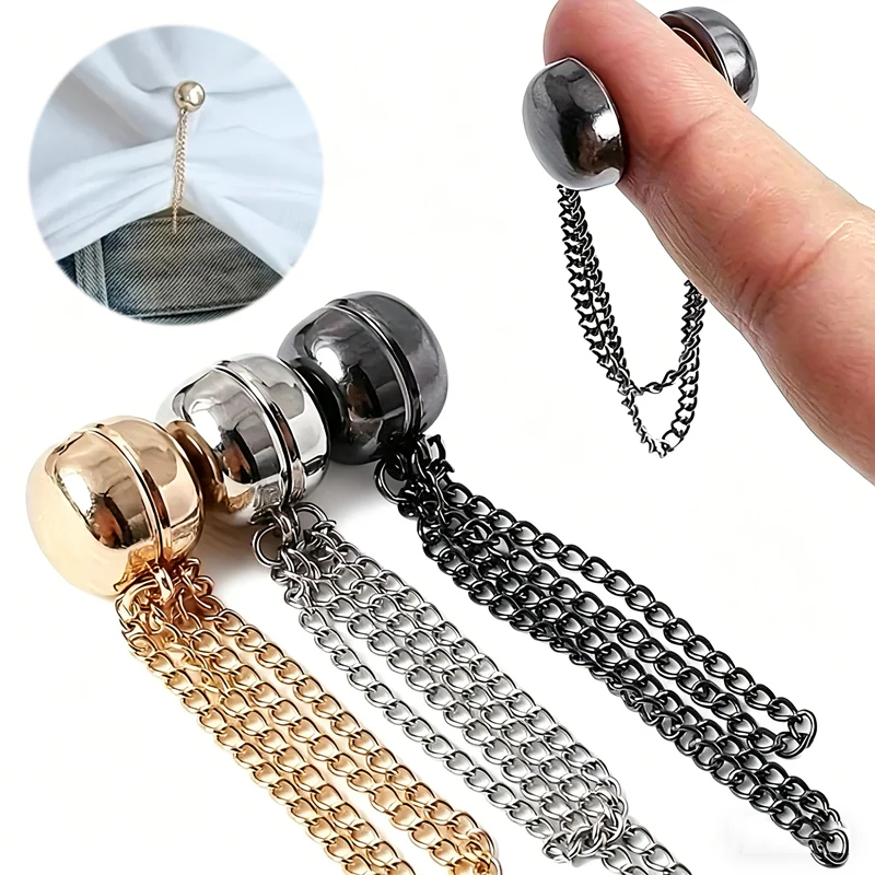 Magnetische Kettenschnalle, Fixierbare Taillenschnalle, Verstellbarer Beinclip, Geeignet zum Verkürzen von Langen Hosen und Weiteren Kleidungsstücken Image