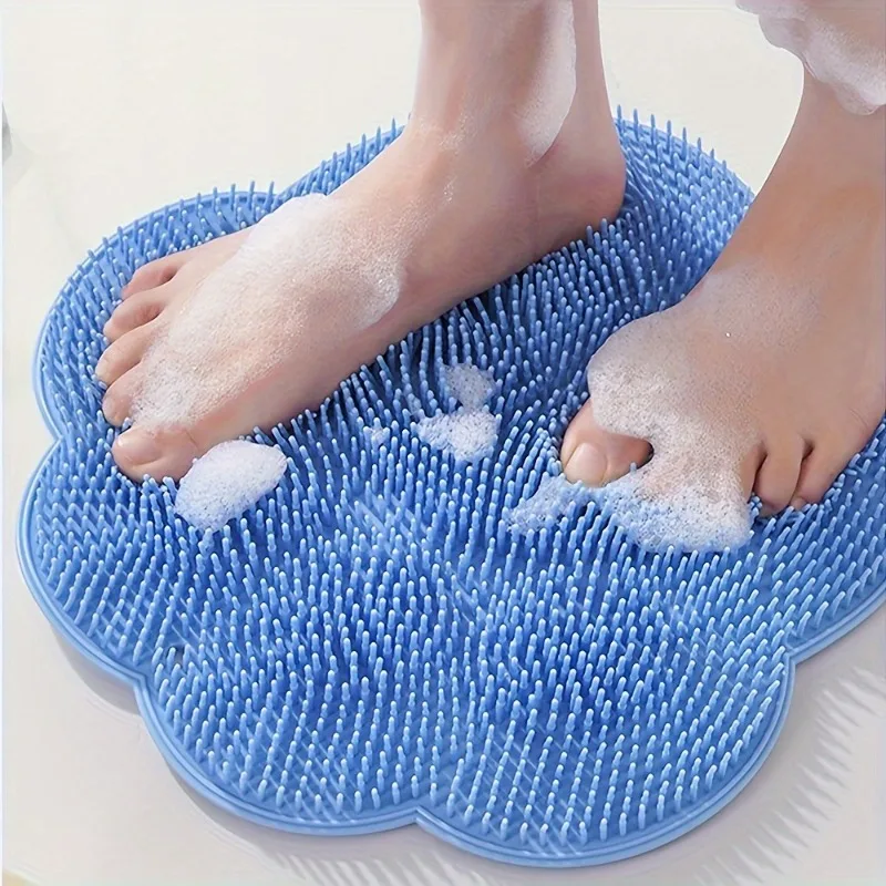 1 Stück Bade-Massagematte - Rutschfeste, Leicht zu Reinigende Dusch-Fuß- und Rückenmassage-Matte für Verbesserte Peeling- und Entspannungseffekte Image