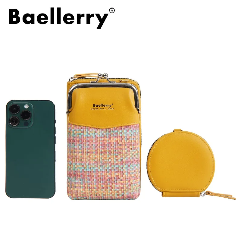 Baellerry Sommer Mode Mini Schultertasche Gewebte Quadratische Handtasche Crossbody Vielseitige Handytasche Image