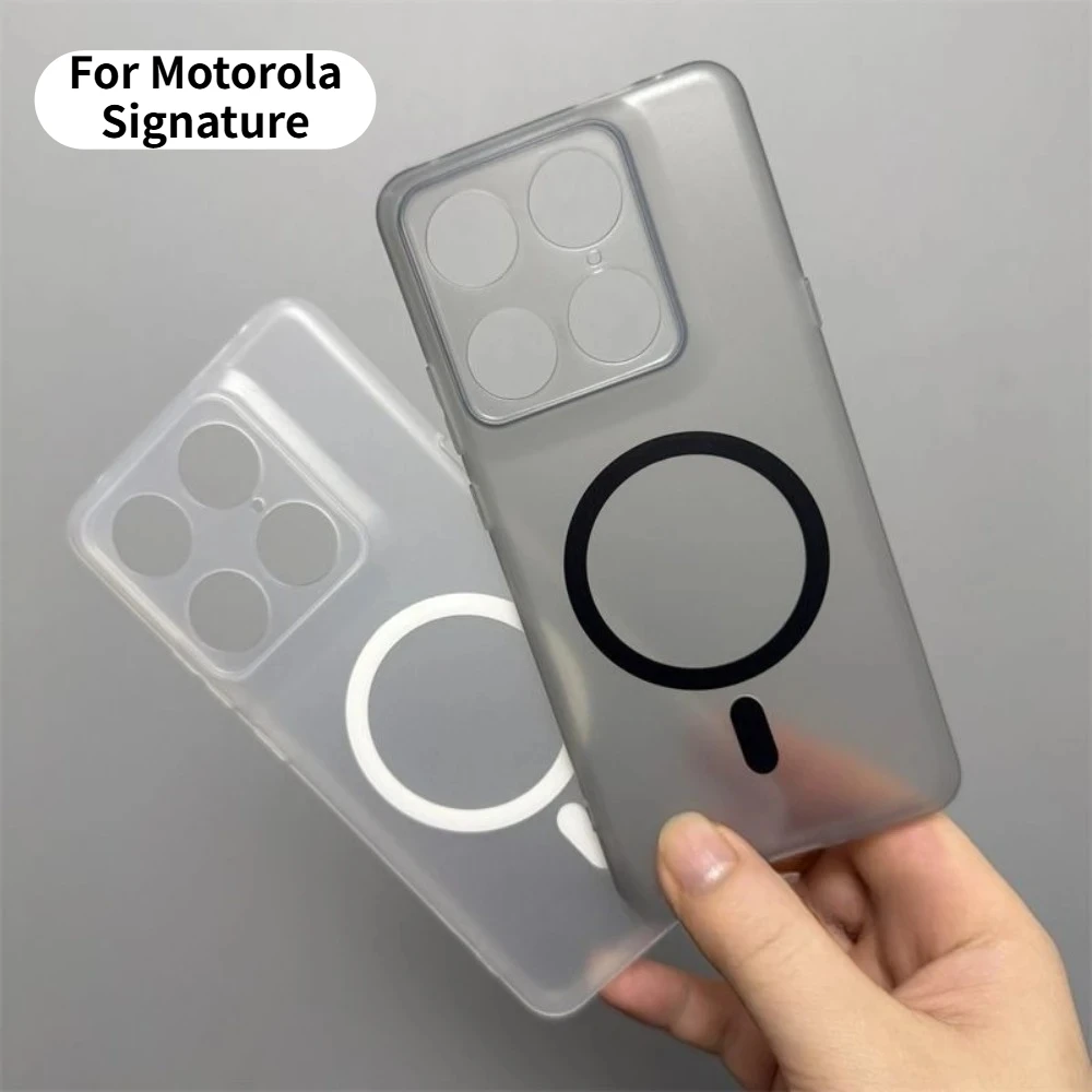 Matte Clear Magnetic Soft Case für Motorola Signature Edge 70 Fusion Ultra X70 Air Pro für Magsafe Charge Kamera-Schutzhülle Funda Image