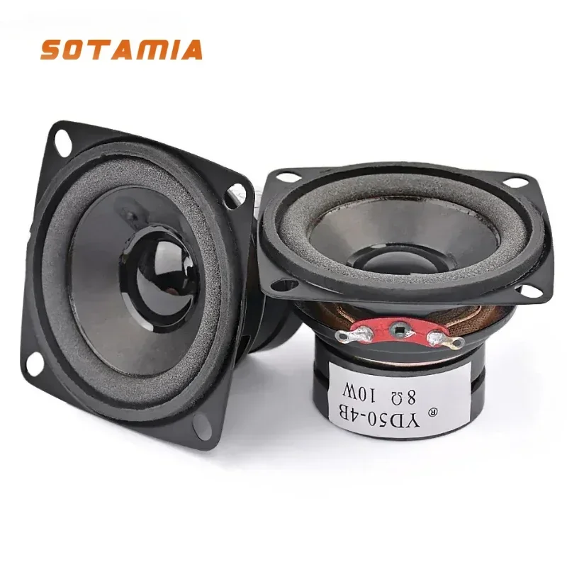 SOTAMIA 2 pièces Mini haut-parleur audio 2 pouces 4 8 Ohm 10W pleine gamme DIY Barre de son multimédia Musique domestique Haut-parleur Bluetooth portable