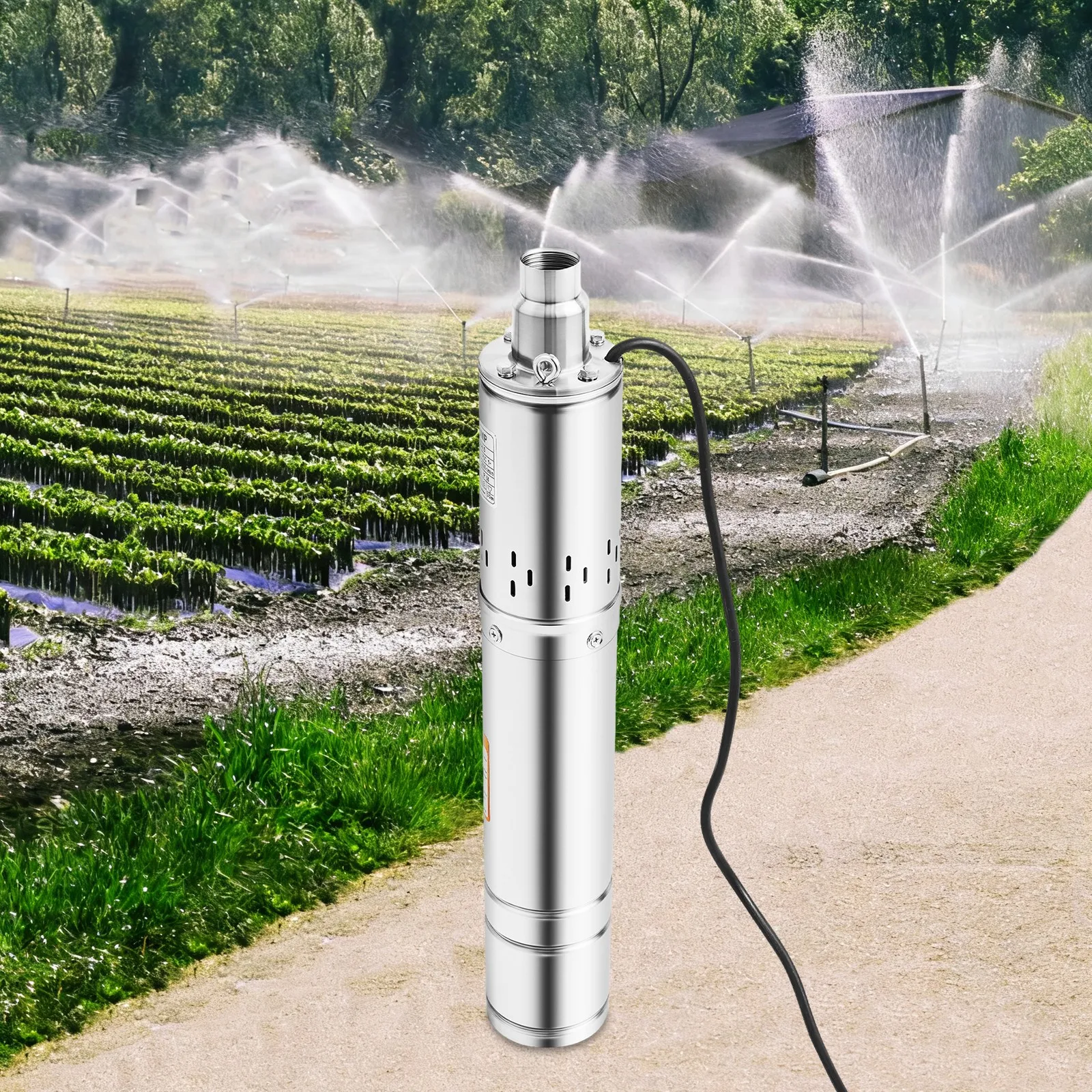 3,5 Zoll Tiefbrunnen-Tauchpumpe, 220V 500W Stromversorgung, Praktische Bohrloch-Wasserpumpe für die Bewässerung von Ackerland Image