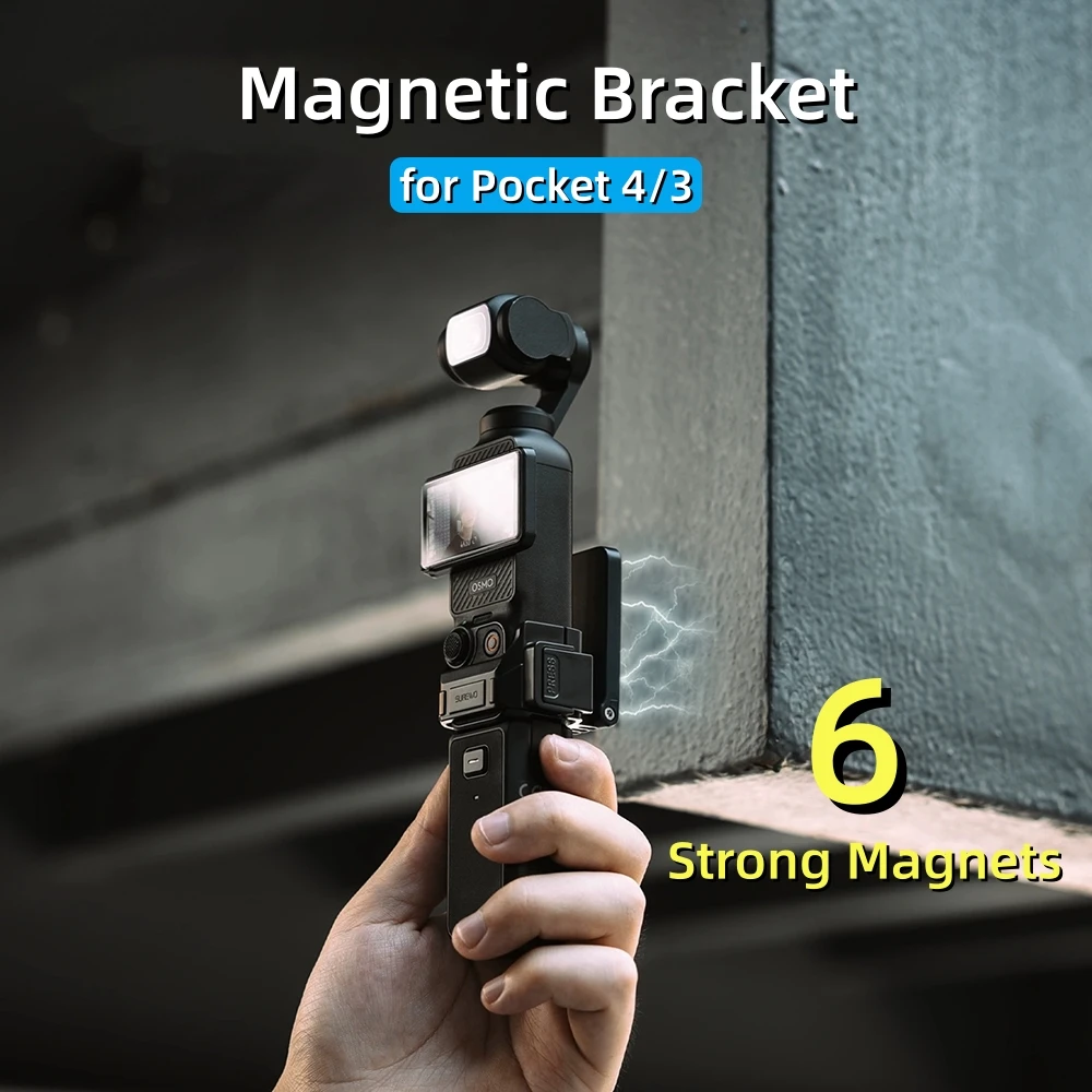 Verstellbare Magnetische Halterung für DJI Pocket 3 4 Osmo Pocket Kamera Auto-Saugnapf-Fixierungshalterung Tragbarer Erweiterungshalter Image