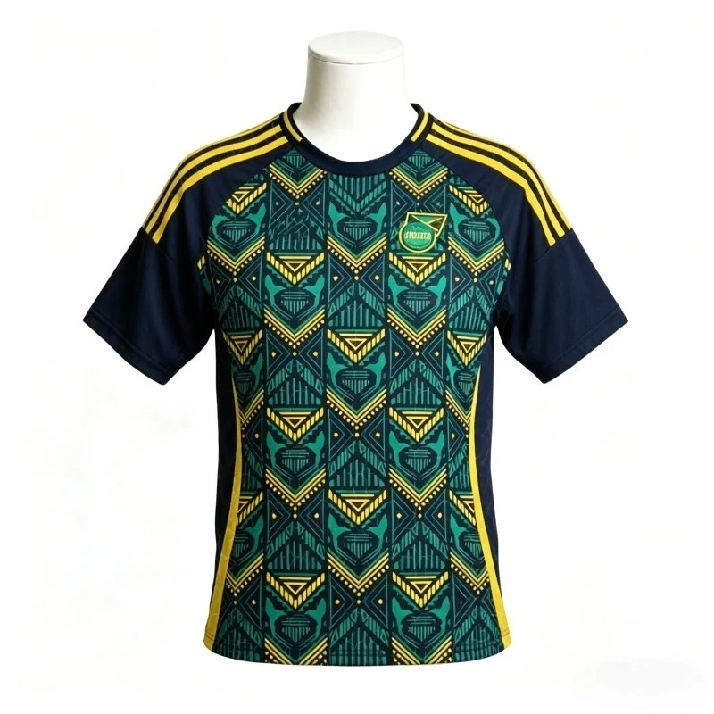 Maillot de football domicile Jamaïque pour hommes et femmes, séchage rapide, respirant, idéal pour l'entraînement et les tenues assorties en famille