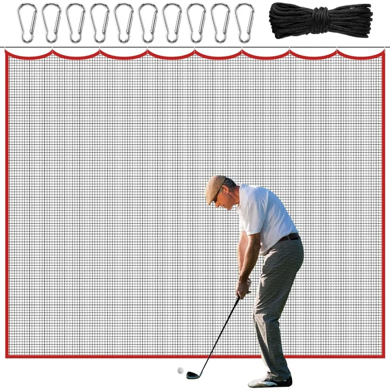 Golfnetz 10x10 Fuß Reißfestes Golf-Übungsnetz Sportnetz Hochbelastbare Schlagbarriere Robustes Golfballnetz Image