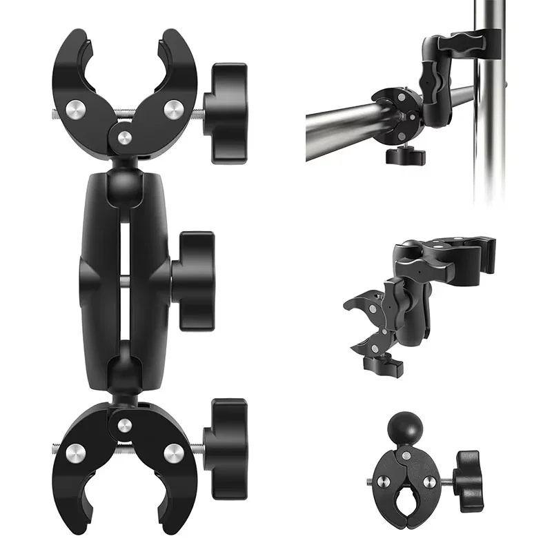 Kamera-Krabbenklemme, Doppelclip, Krabbenklemme, Motorrad-Fahrrad-Lenkerhalterung für GoPro Insta360 One X2 Sportkamera-Zubehör Image