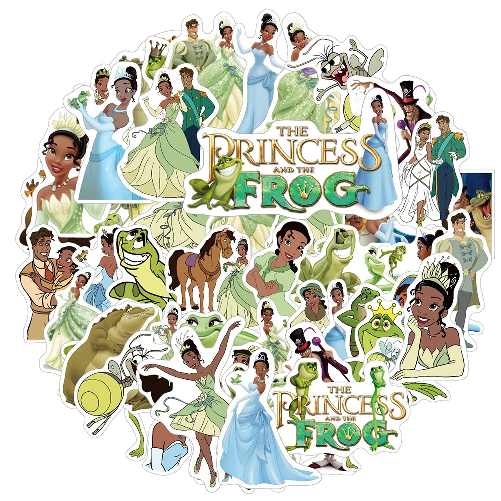 10/30/50 Stück Disney Anime Die Prinzessin und der Frosch Aufkleber Kawaii Prinzessin Cartoon Aufkleber Laptop Gepäck Telefon Niedliche Aufkleber Spielzeug Image