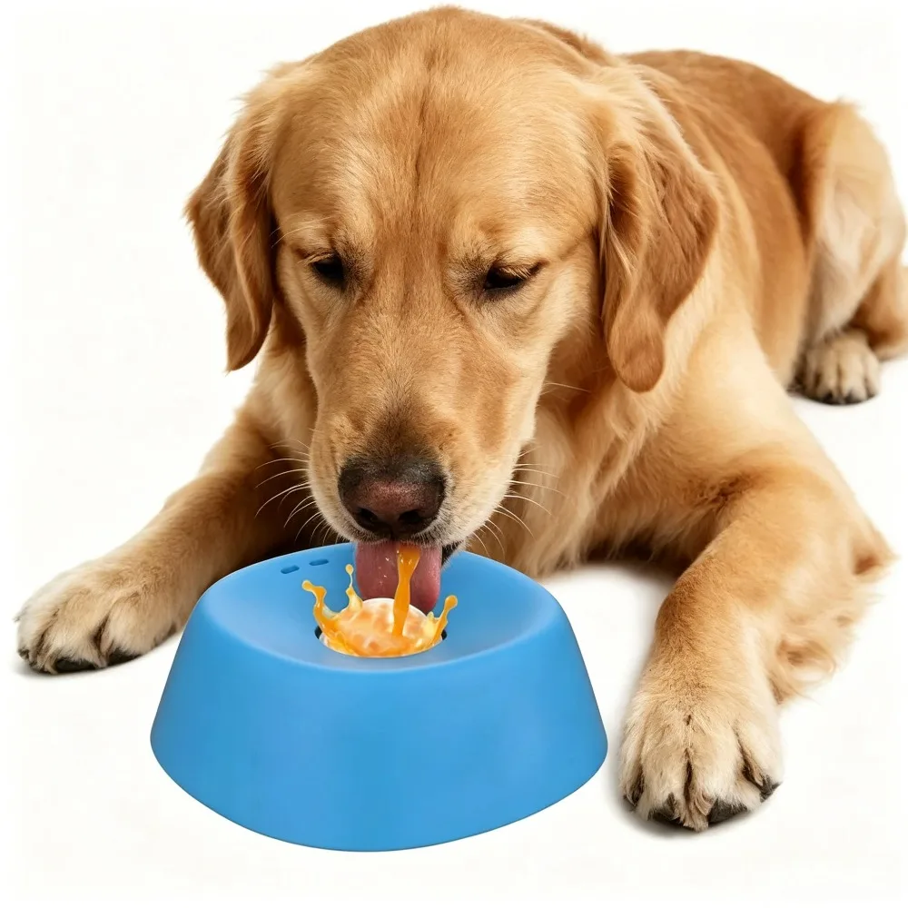 Kugelförmiger Haustier-Lecknapf, Rutschfester Anti-Verschluckungs-Fressnapf für Hunde & Katzen, Gesunder Ess- und Lecknapf Image