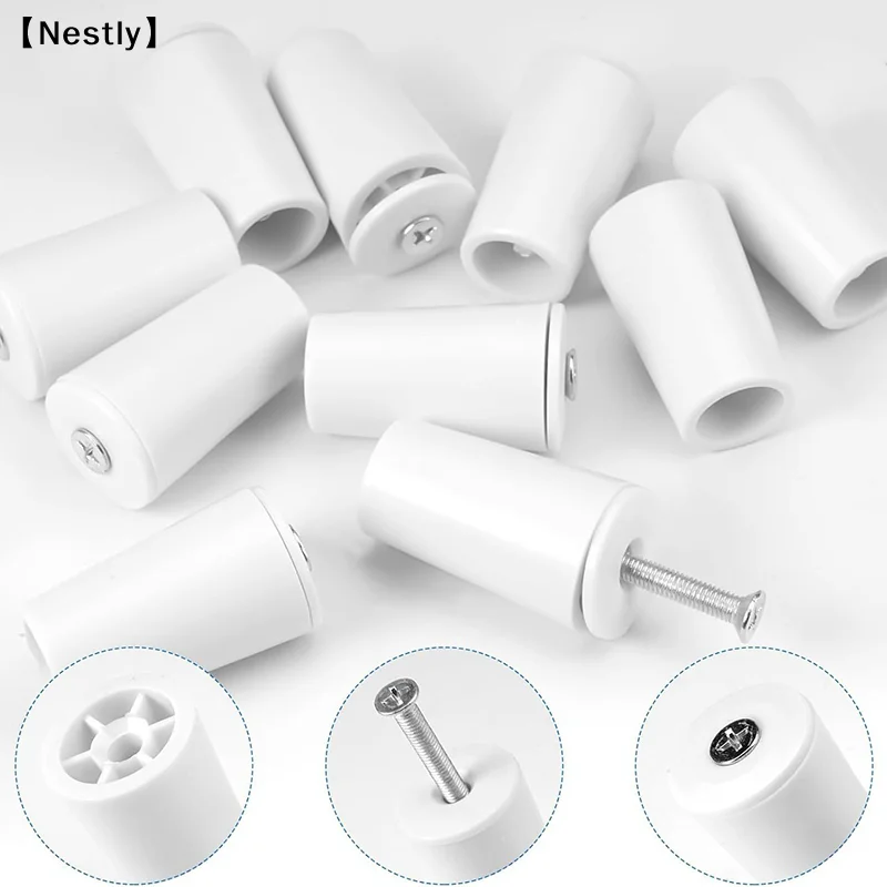 8 Stück weiße Kunststoff-Jalousiestopper, glatt, kompakt, Rolladen-Reparaturzubehör, Fensterjalousie-Stopper-Teile〔Nest〕 Image