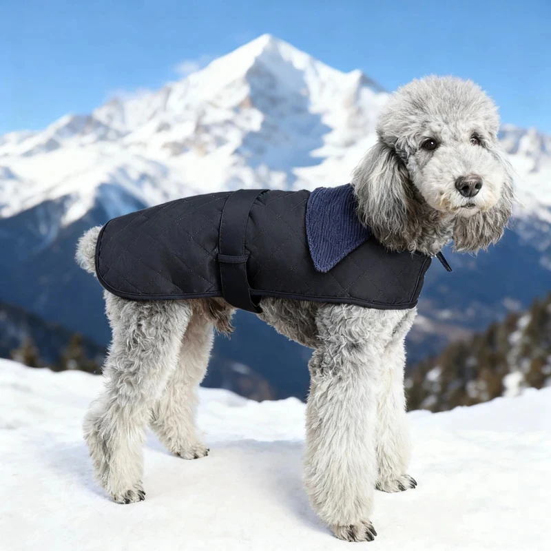 1 Stück - Hunde-Karo-Mantel für alle Jahreszeiten - Stilvoller und schöner Must-have für Hunde Image