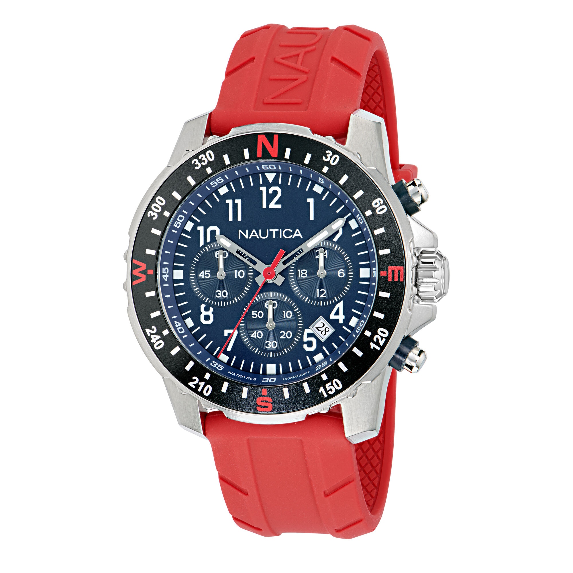 Nct Riding Sail Chronograph Watch With Silicone Strap