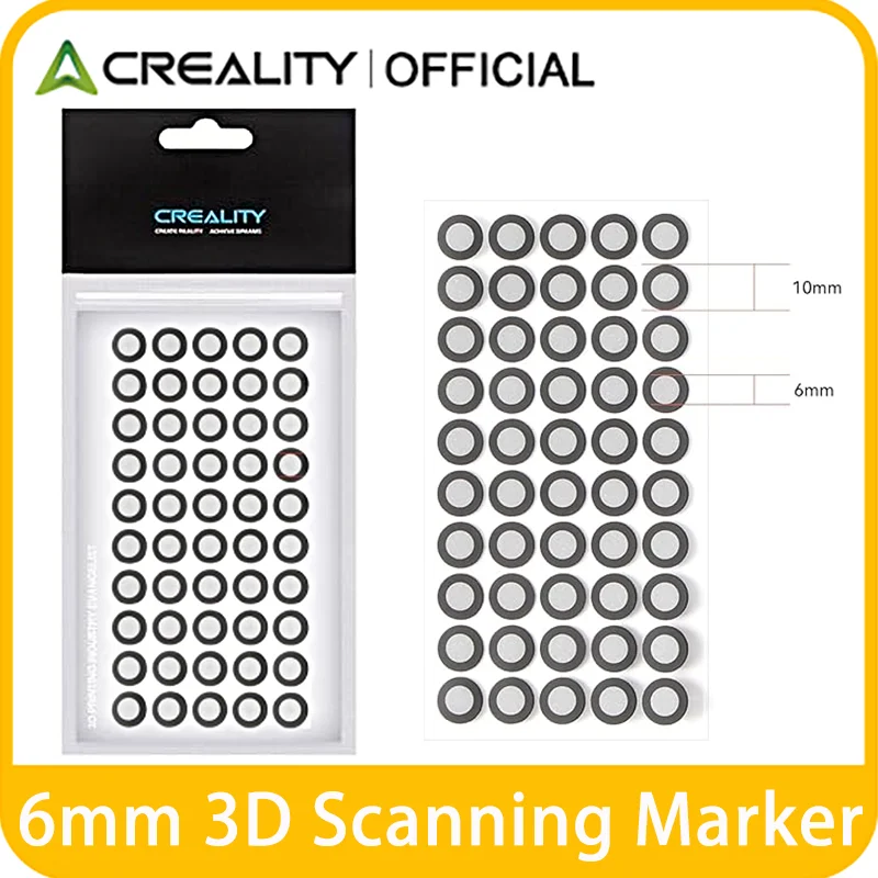 Creality 6,0 mm 3D-Scanmarker für 3D-Scanner, 3D-Scanmarker-Punktaufkleber, Diffuse Marker für 3D-Scanner 1000 Stück Image