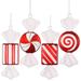 Vickerman 29208 - 6" Red / White Candy Assorted Christmas Tree Ornament (4 pack) (O127001)