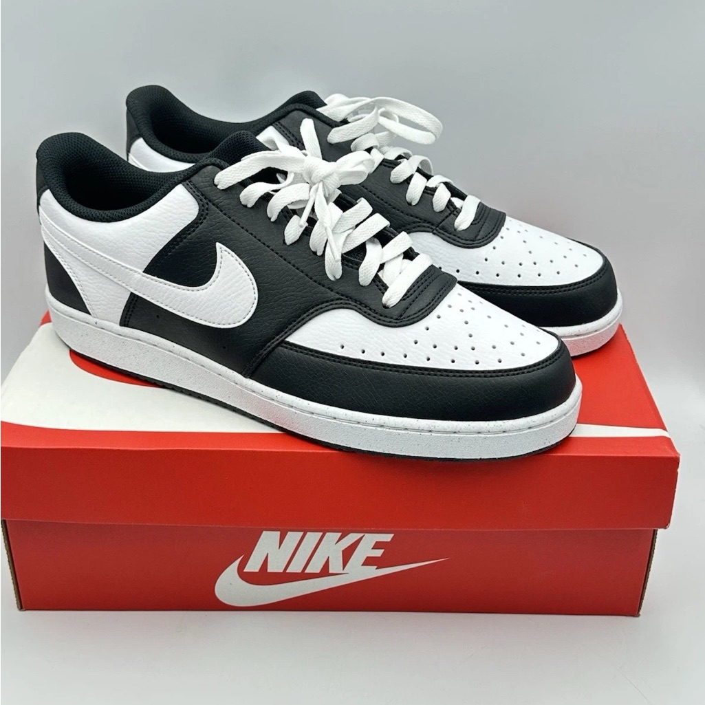 Nike Shoes | Men’s Nike Court Vision Low Tennis Shoes - Black White Panda Hm9862-001 | Color: Black/White | Size: Various