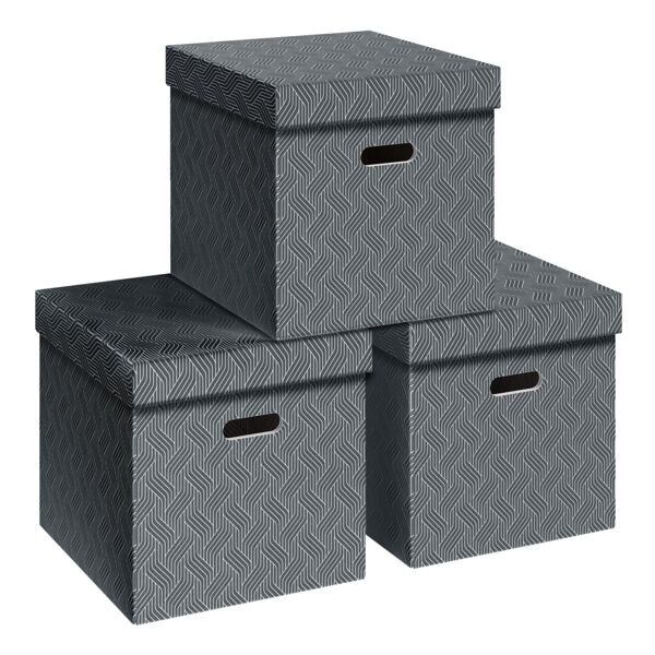 Leitz Aufbewahrungsbox »Cube 6143« 3 Stück 29 L grau, 32x31.5x36.5 cm
