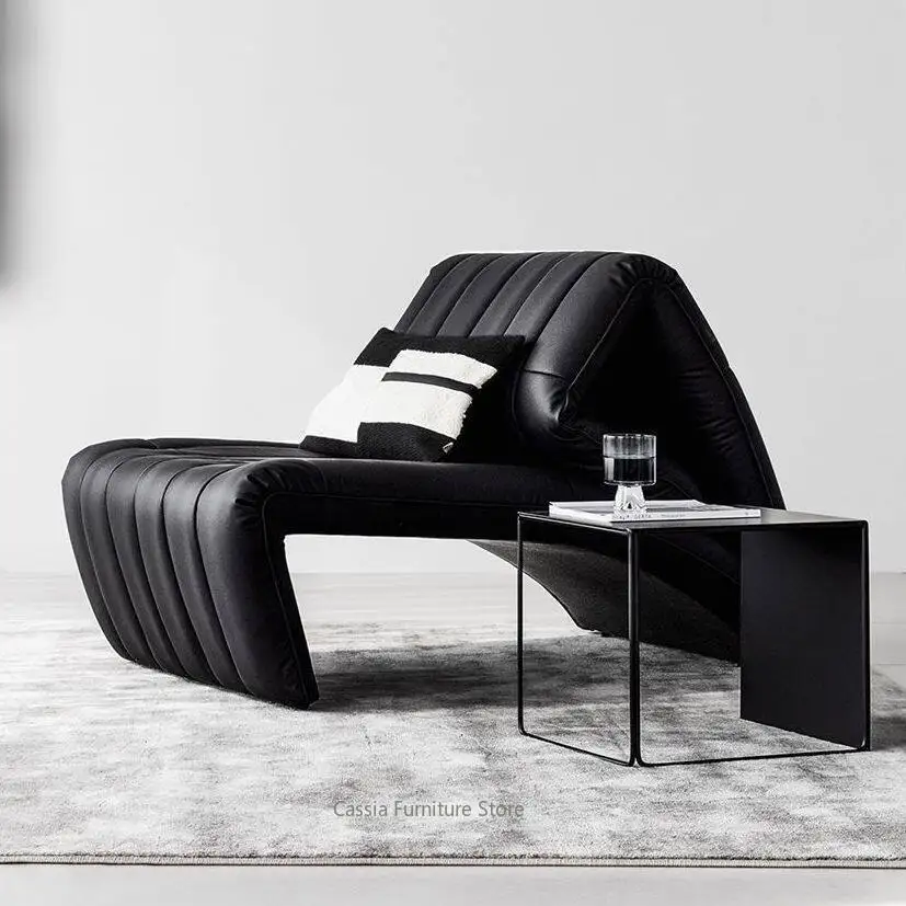 Italienischer Minimalistischer Barcelona Einzelsessel, Designer-Ledersessel für Wohnzimmer, Multifunktionaler Akzentsessel