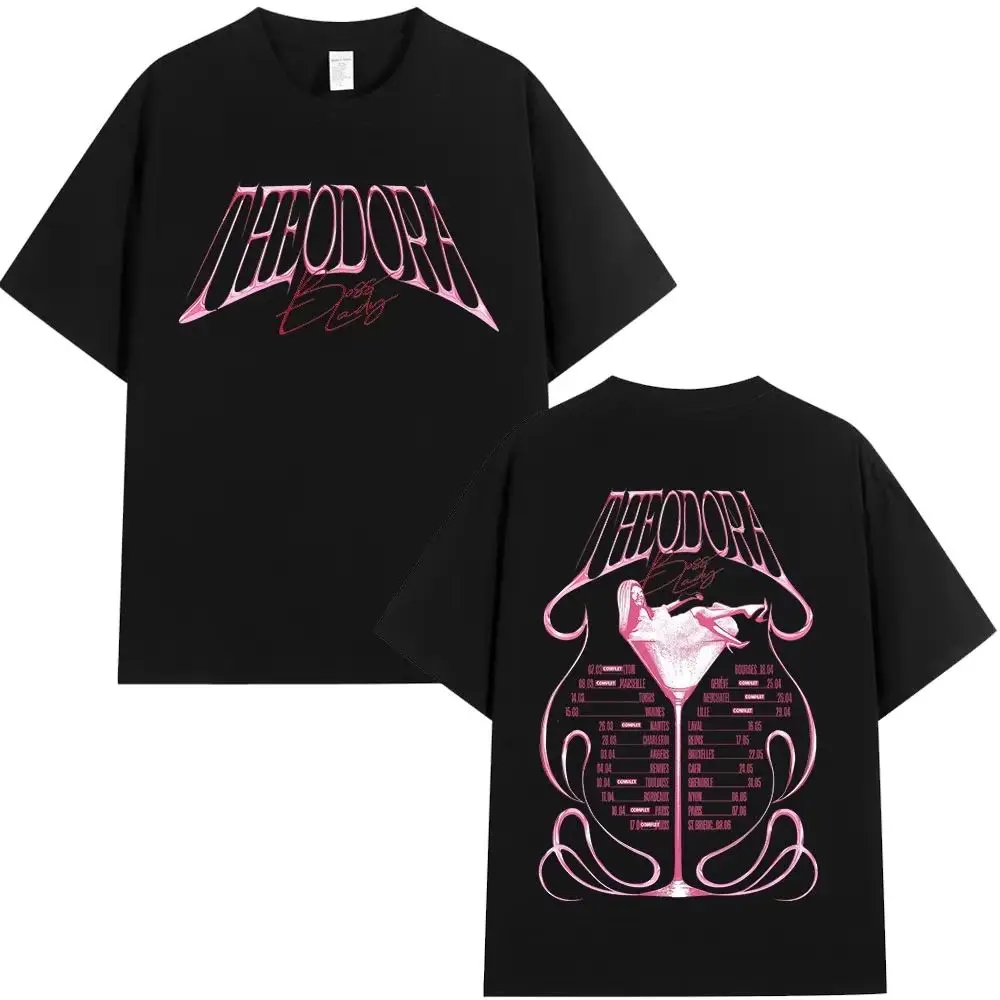 Y2k Mode Hip-Hop Tops Rapper Theodora BOSS Lady Album Tour T-Shirts Fan Geschenke Bedruckte Lässige Vintage T-Shirts Unisex