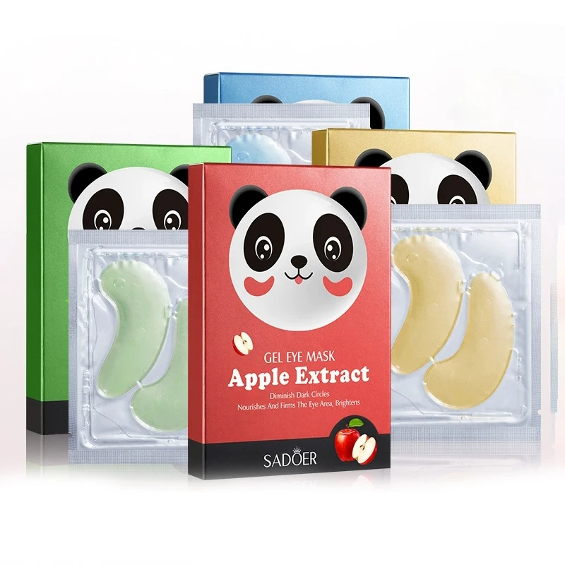 7 Paar SADOER Goldene Kristall-Kollagen Augenmaske Gegen Augenringe Feuchtigkeitsspendende Anti-Falten Augenpatches Gegen Schwellungen Hautpflege Image