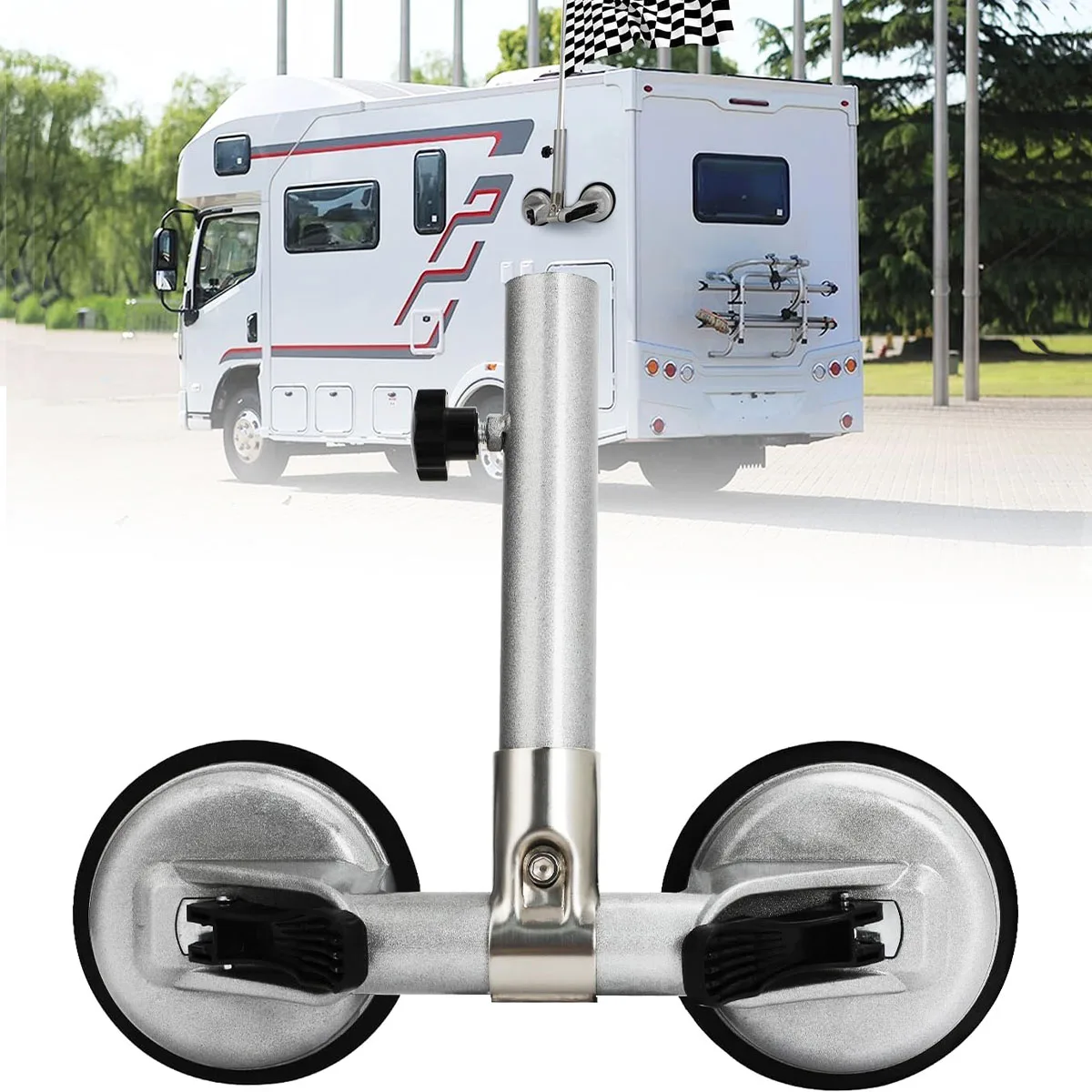 Schnelle Fahnenhalterung für Wohnmobile, Saugnapf-Fahnenmasthalter, LKWs und Boote, universelles Design, hält Fahnen sicher, einfache Installation Image