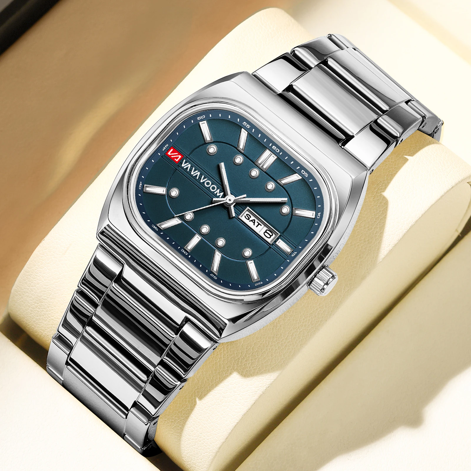 2026 neue Männer Uhren 40mm Quadrat Quarzwerk Analog Tauchen Serie Uhr Schwarz Edelstahl Top Marke Uhr für männer montre Image