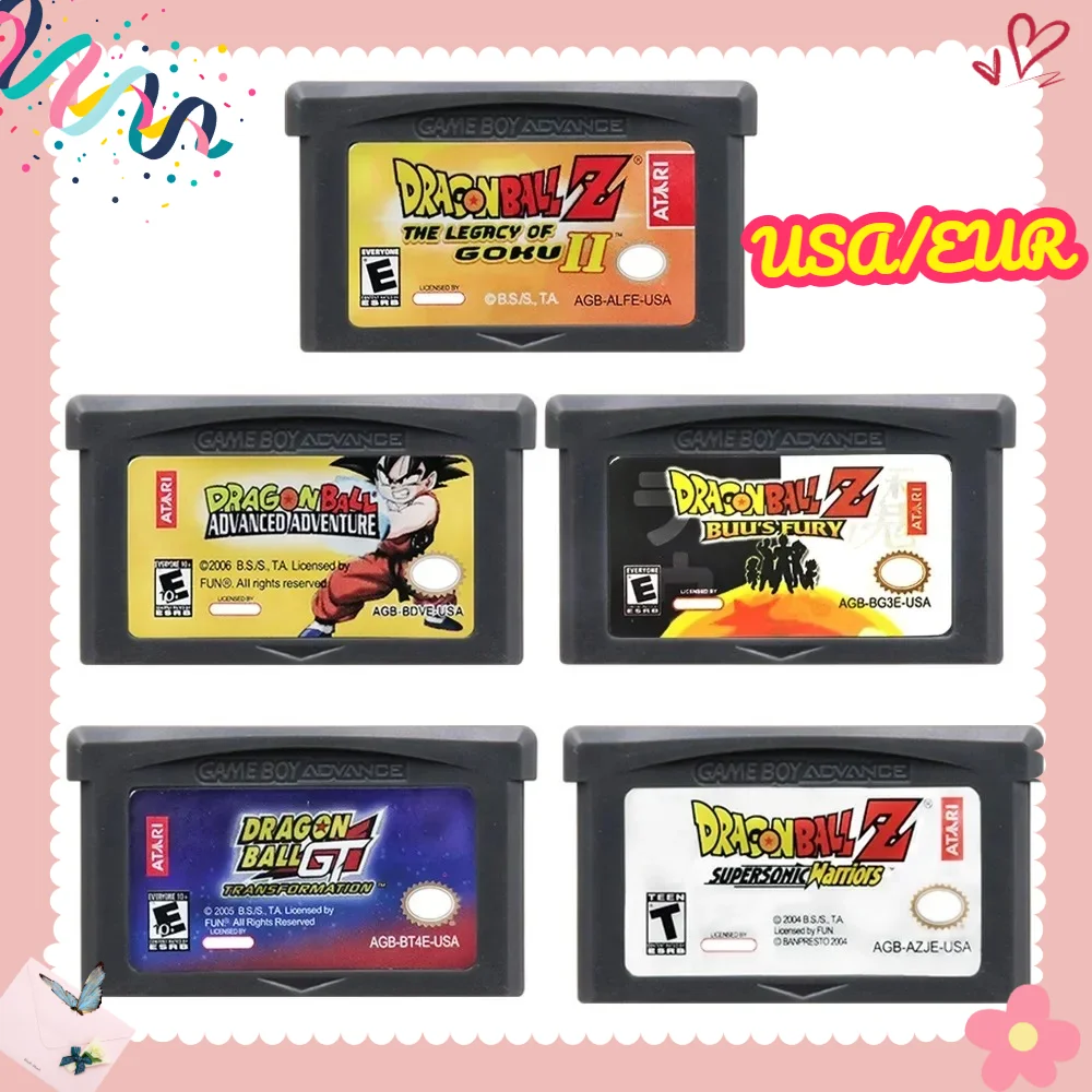 Nouvelle cartouche de jeu Dragon Ball GBA, série de jeux vidéo 32 bits, carte de console de jeu vidéo, aventure avancée, Supersonic Warriors, Buu