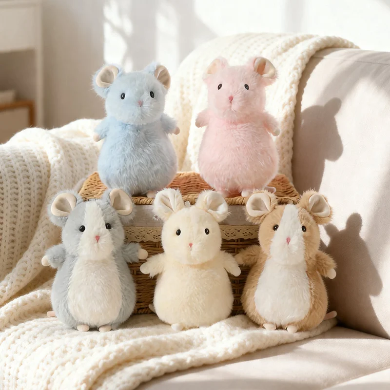 18cm Niedliche Cartoon Fancy Ratte Plüschtiere Weiche Stofftier-Puppe Plüsch Kleine Maus Puppe Taschenanhänger Schlüsselanhänger Kinder Geburtstagsgeschenke Image