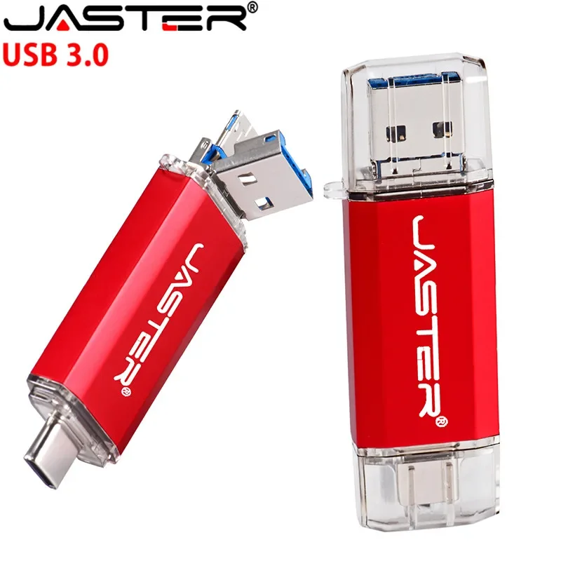 Benutzer definiertes Logo 3 in 1 USB 2. 0 Flash-Laufwerk 4g 8g 16GB 32GB 64GB 3,0g TPC-Sticks Metall Memory Stick otg u Festplatte 128 reale Kapazität Image