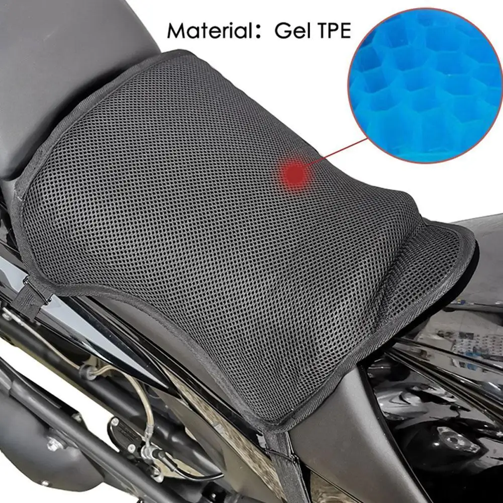 Motorrad Gel Sitzkissen atmungsaktive Wärme isolierung Luftkissen abdeckung Anti-Rutsch-Sonnenschutz Sitz Stoß dämpfung Abdeckung vier Jahreszeiten