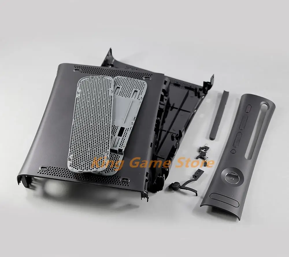 1set For XBOX 360 Fat Black White Housing Shell Case for xbox 360 phat game console housing shell case cover with buttons