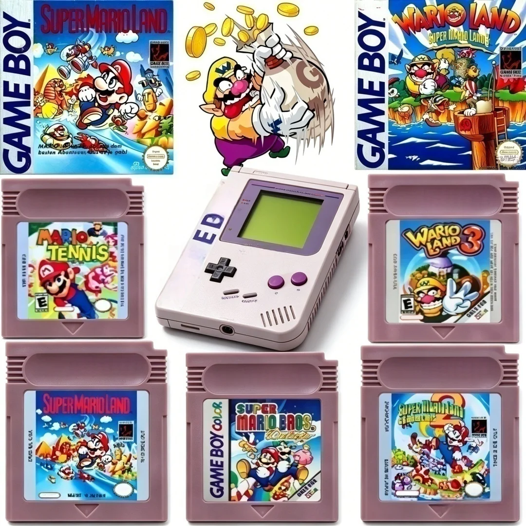 -New GBC 16 Bit Game Video Game Cartridge Console16 Bit Game Card Wario Land Donkey Kong Wario Land 2 Yoshi for GBC/GBA Mario